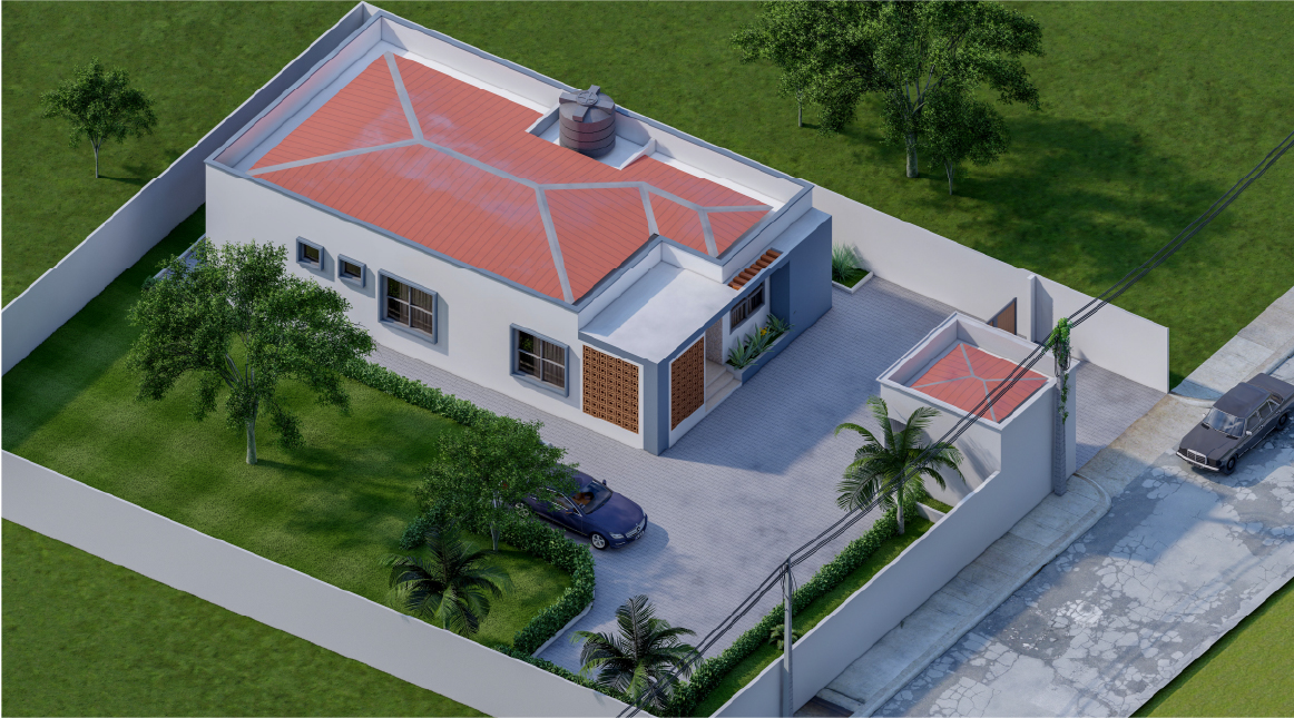 Bungalow exterior render — Asabuild