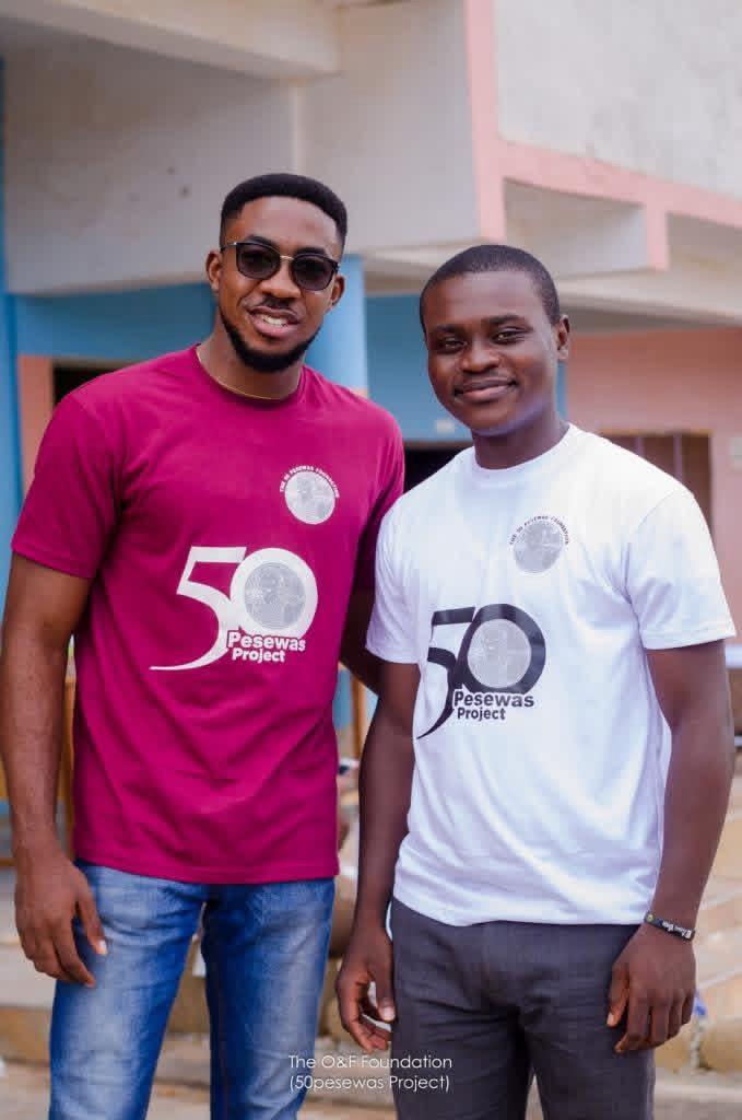 Children with donations